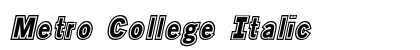 Metro College Italic Preview