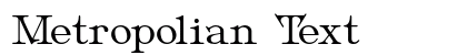 Metropolian Text preview
