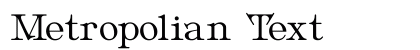 Metropolian Text preview