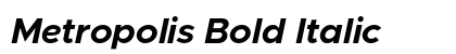Metropolis Bold Italic Preview