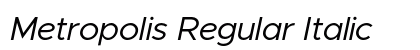 Metropolis Regular Italic Preview