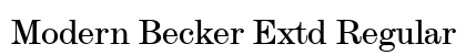 Modern Becker Extd Regular preview