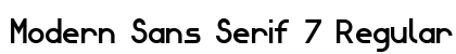 Modern Sans Serif 7 Regular preview