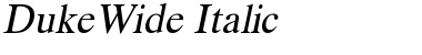 DukeWide Italic Font