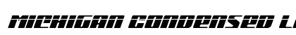 Michigan Condensed Laser Italic Condensed Italic preview