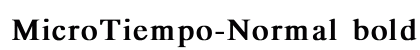 MicroTiempo-Normal bold Bold preview