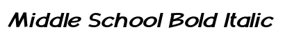 Middle School Bold Italic Preview