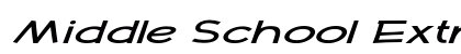 Middle School Extra-expanded Italic preview