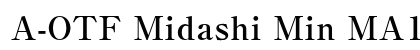 A-OTF Midashi Min MA1 Std Bold preview