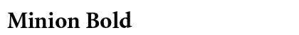 Minion Bold Preview