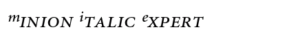 Minion Italic Expert Preview