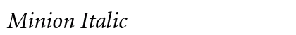 Minion Italic Preview