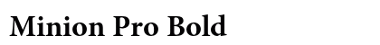 Minion Pro Bold Preview