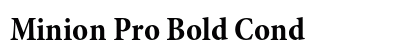 Minion Pro Bold Cond Preview