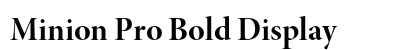 Minion Pro Bold Display preview