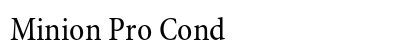 Minion Pro Cond Preview