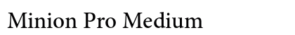 Minion Pro Medium Preview