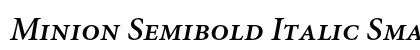 Minion Semibold Italic Small Caps & Oldstyle Figures Preview