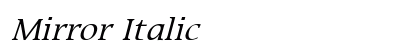 Mirror Italic Preview