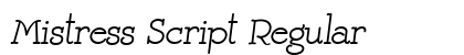 Mistress Script Regular preview
