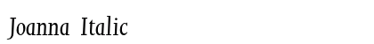 Joanna Italic preview