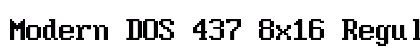 Modern DOS 437 8x16 Regular preview