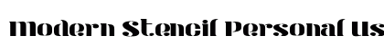 Modern Stencil Personal Use Regular preview
