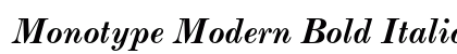 Monotype Modern Bold Italic Preview