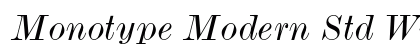 Monotype Modern Std Wide Italic Preview