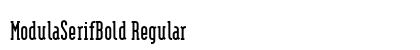 ModulaSerifBold Regular Preview