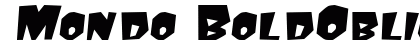 Mondo BoldOblique preview