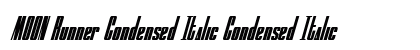 MOON Runner Condensed Italic Condensed Italic preview
