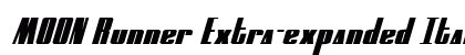 MOON Runner Extra-expanded Italic Extra-expanded Italic preview