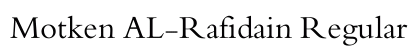 Motken AL-Rafidain Regular preview