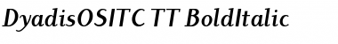 DyadisOSITC TT BoldItalic Font