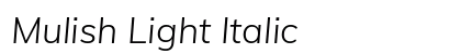Mulish Light Italic preview