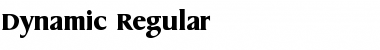 Dynamic Regular Font