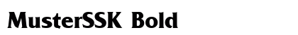 MusterSSK Bold preview
