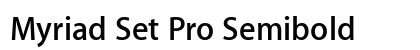 Myriad Set Pro Semibold Preview