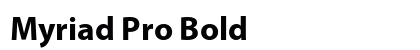 Myriad Pro Bold preview