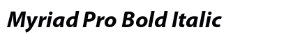 Myriad Pro Bold Italic Preview