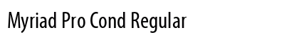 Myriad Pro Cond Regular Preview