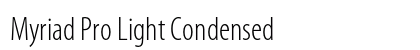 Myriad Pro Light Condensed Preview
