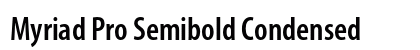 Myriad Pro Semibold Condensed Preview
