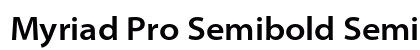 Myriad Pro Semibold SemiExtended Preview