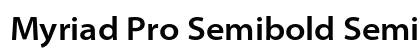 Myriad Pro Semibold SemiExtended Preview