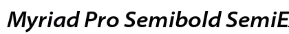 Myriad Pro Semibold SemiExtended Italic Preview