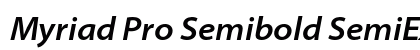 Myriad Pro Semibold SemiExtended Italic Preview