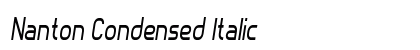 Nanton Condensed Italic Preview