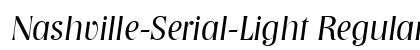 Nashville-Serial-Light RegularItalic preview